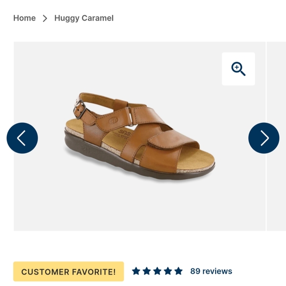 SAS HUGGY ALL DAY SANDALS 7.5 NARROW - Picture 4 of 5
